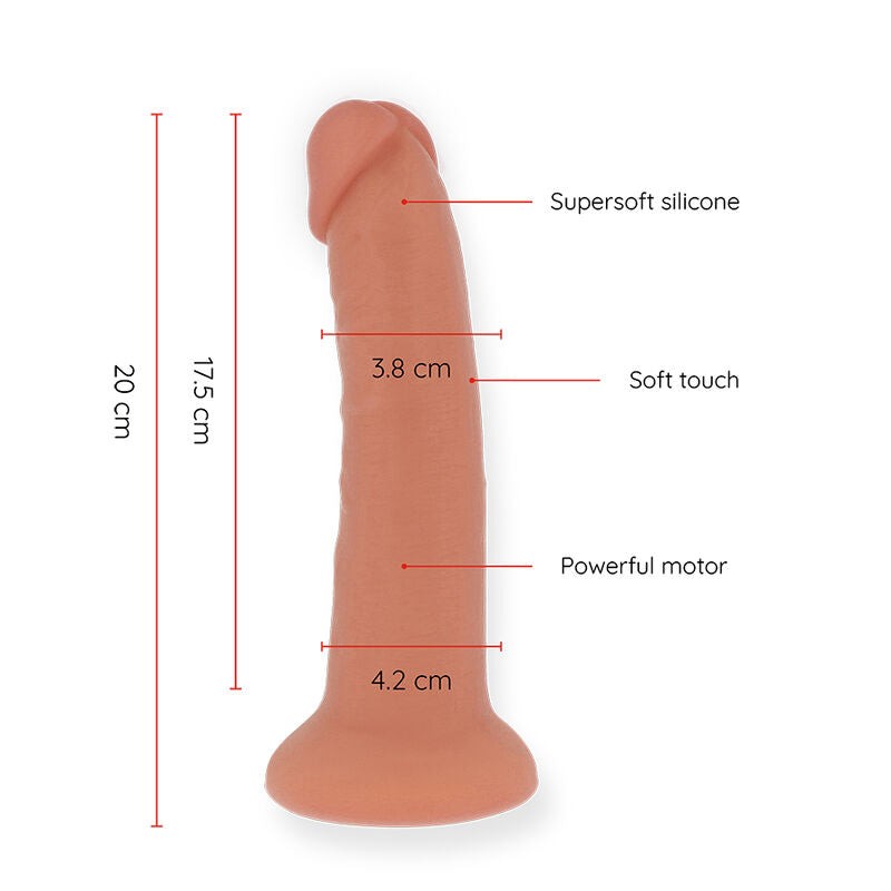 Oninder - Mittlerer Bogot-vibratordildo Mit 9 Geschwindigkeiten NatÜrlich 20 Cm -o- 4.2 Cm - Kostenlose App