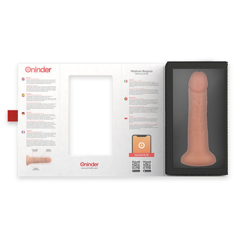 Oninder - Mittlerer Bogot-vibratordildo Mit 9 Geschwindigkeiten NatÜrlich 20 Cm -o- 4.2 Cm - Kostenlose App