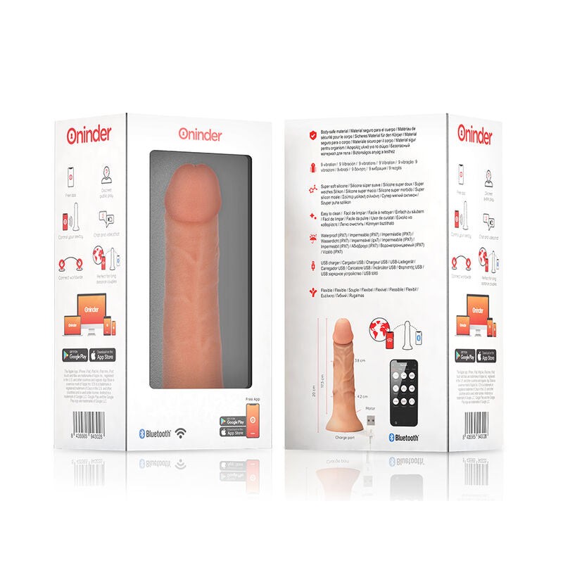 Oninder - Mittlerer Bogot-vibratordildo Mit 9 Geschwindigkeiten NatÜrlich 20 Cm -o- 4.2 Cm - Kostenlose App