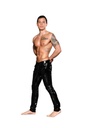 Andrew Christian Slick Skinny Pants 34" Black Mens Polyester 34"