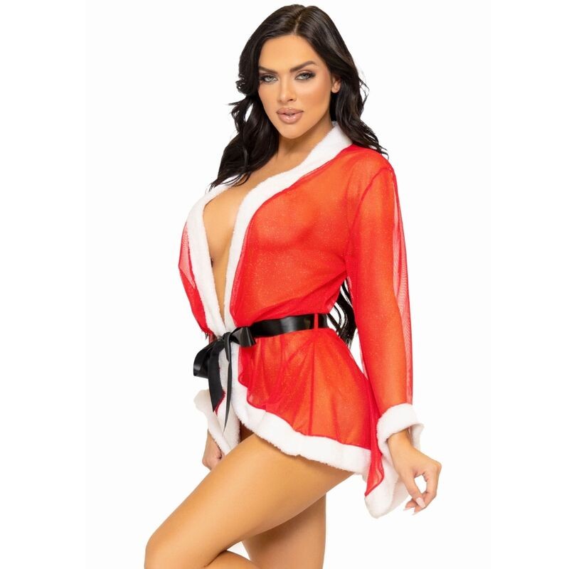 Leg Avenue - Costume Intimo Sexy Natale Babbo Natale Rosso M/l