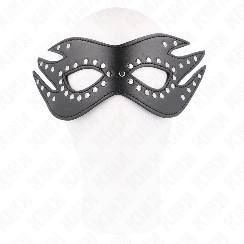 Kink - Maschera in Similpelle Con Rivetti Modello 3 26 X 9,5 Cm