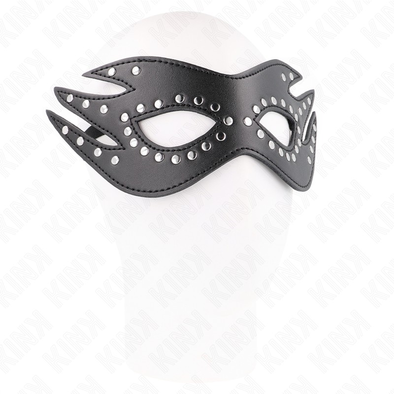 Kink - Maschera in Similpelle Con Rivetti Modello 3 26 X 9,5 Cm