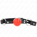 Kink - Ball 4 Cm Gag Con Serratura Sfera Rossa Cinturino Nero 60 X 2 Cm