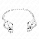 Kink - Pinze per Capezzoli Trifoglio Giapponese Con Catena Argento 30 Cm