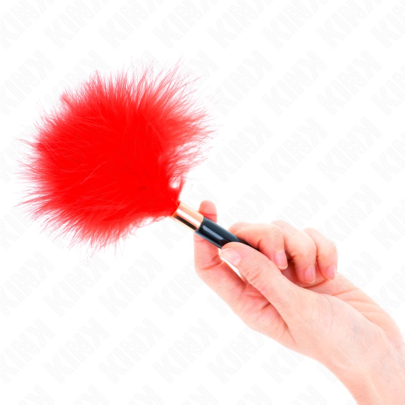 Kink - Piume Tickle in Metallo Oro Rosso 18 Cm
