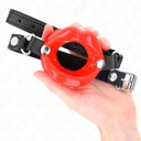 Kink - Bavaglio Lip 8 Cm Con Cinturino in Similpelle Rosso 63 X 2 Cm Regolabile 39-58 Cm