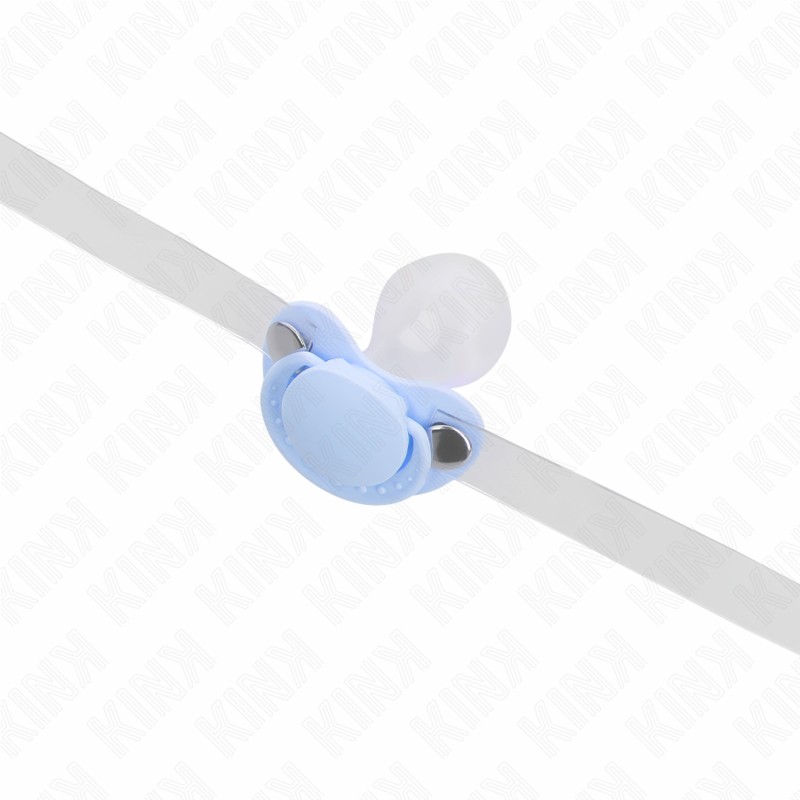 Kink - Bavaglio a Forma Di Ciuccio Azzurro 5.5 X 4 Cm Regolabile 43-60 Cm