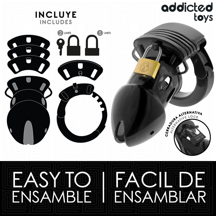 Addicted Toys Locked Chastity Depths Penis Cage 7.5 Cm