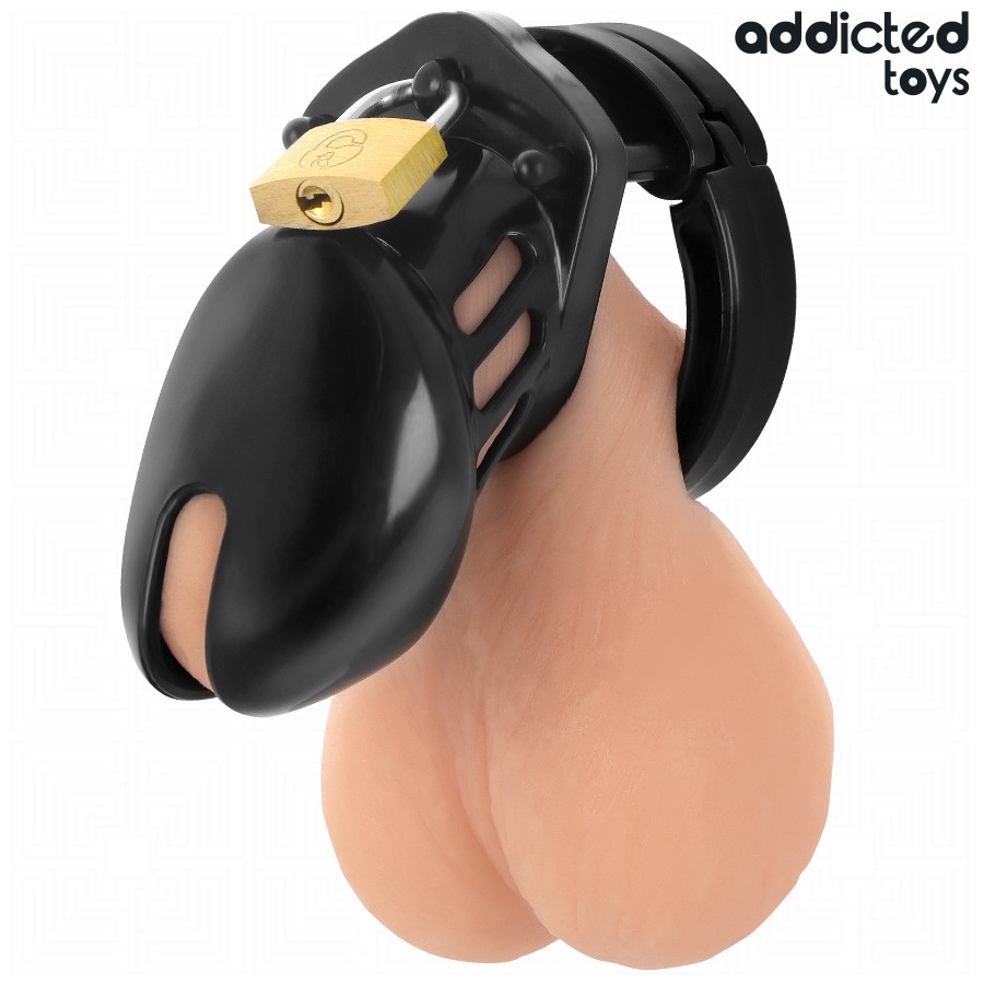 Addicted Toys Locked Obsidian Hold Penis Cage Size S