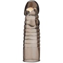 Blue Line C & B 6" Ribbed Realistic Penis Enhancing Sleeve Extension - Smoke