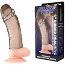Blue Line C & B 6" Ribbed Realistic Penis Enhancing Sleeve Extension - Smoke