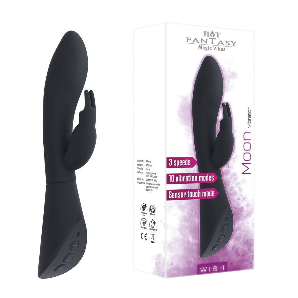 HOT FANTASY WISH Moon Vibrator Black