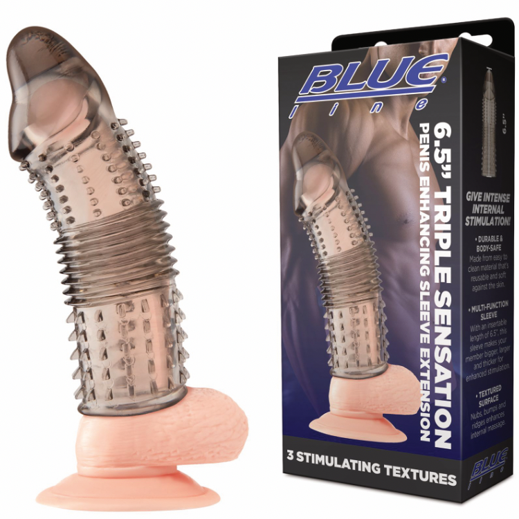 BLUE LINE C&B Gear 6.5" Triple Sensation Enhancing Sleeve Ext