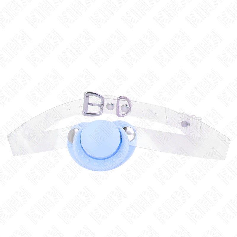 Kink - Bavaglio a Forma Di Ciuccio Azzurro 5.5 X 4 Cm Regolabile 43-60 Cm