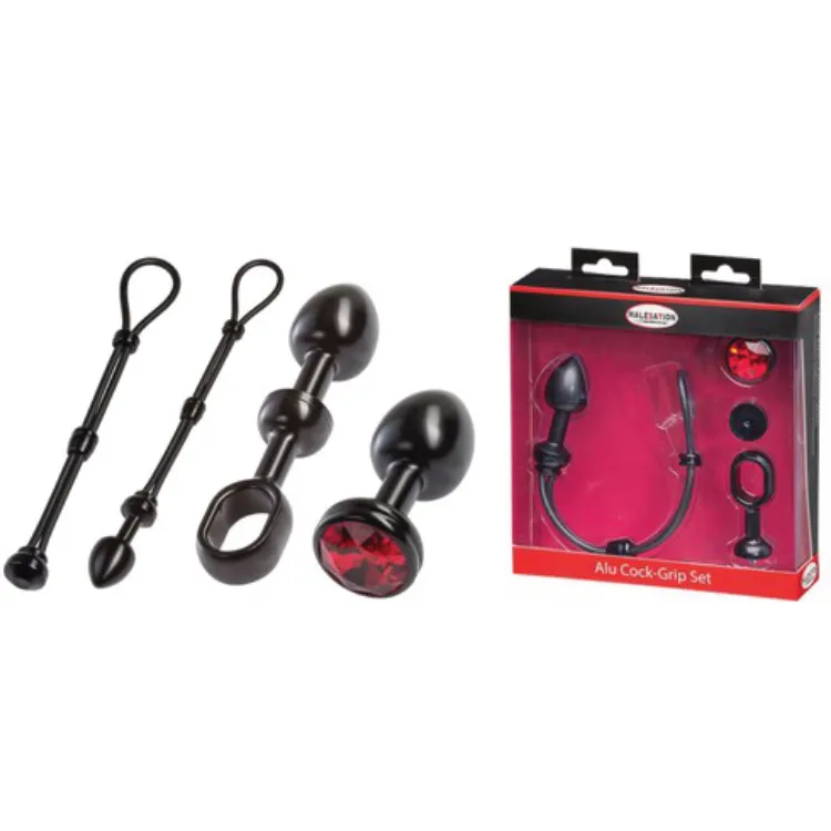MALESATION Alu-Cock-Grip Set Klein, Schwarz