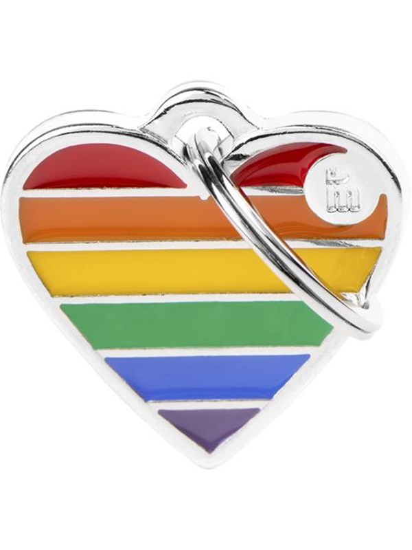 MyFamily Rainbow Small Heart ID Tag