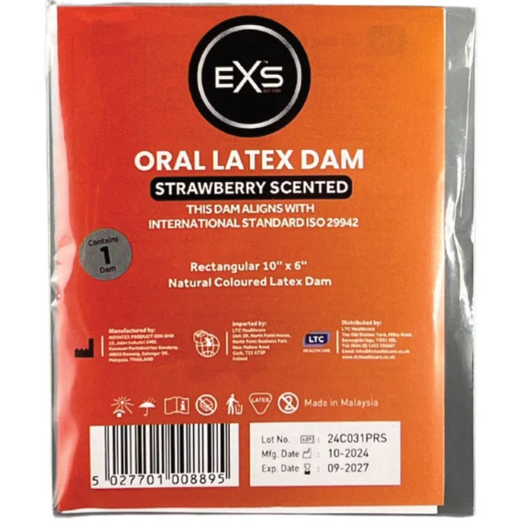 EXS Scented Latex Dams Erdbeere