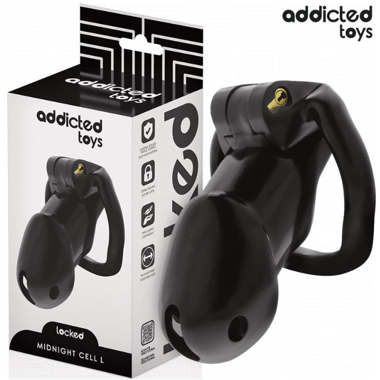 ADDICTED TOYS LOCKED - MINDNIGHT CELL PENISKÄFIG GRÖSSE L
