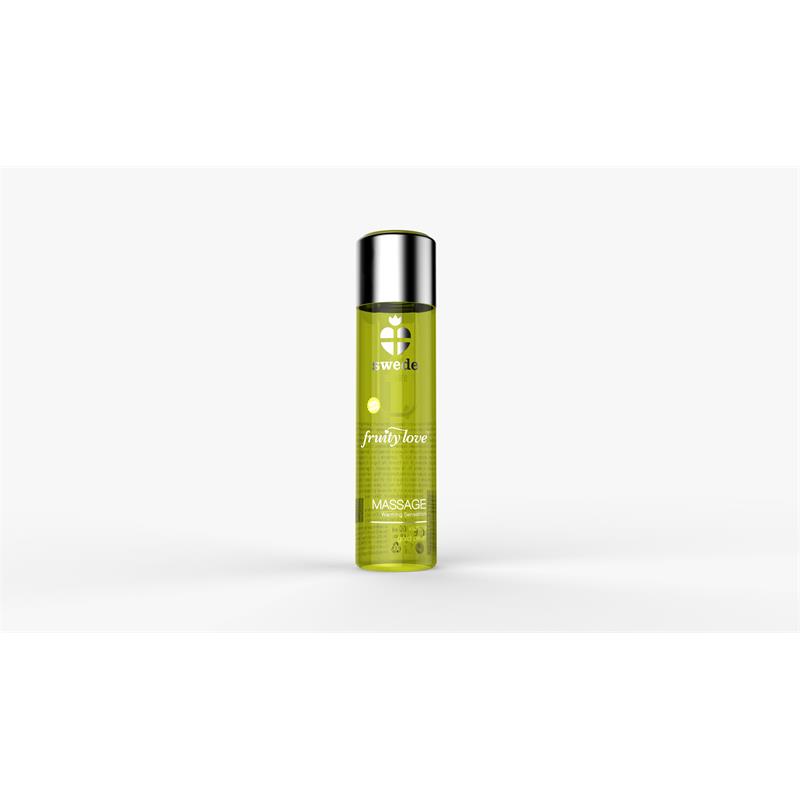 SWEDE Fruity Love Massageöl mit wärmendem Effekt 60 ml (Erdbeere)