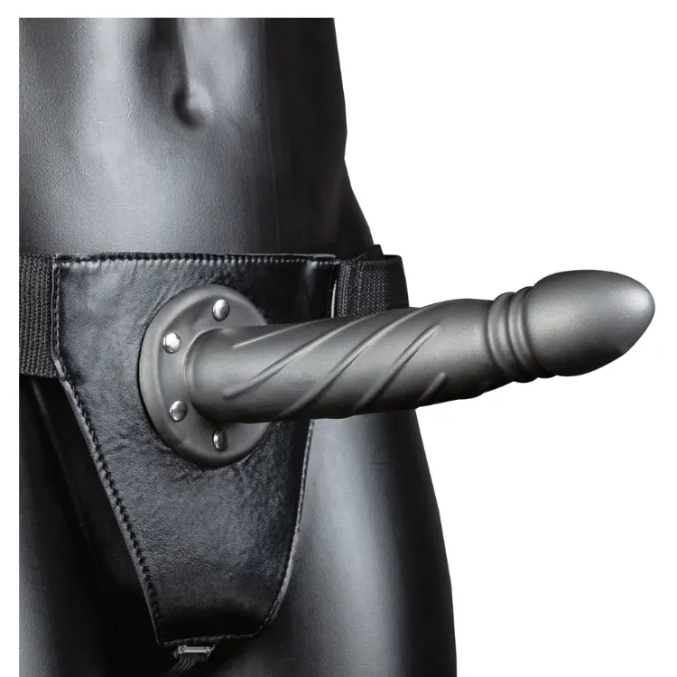 [OU814GUN] Ouch! Twisted Hollow Strap-On – 20 cm – Gunmetal