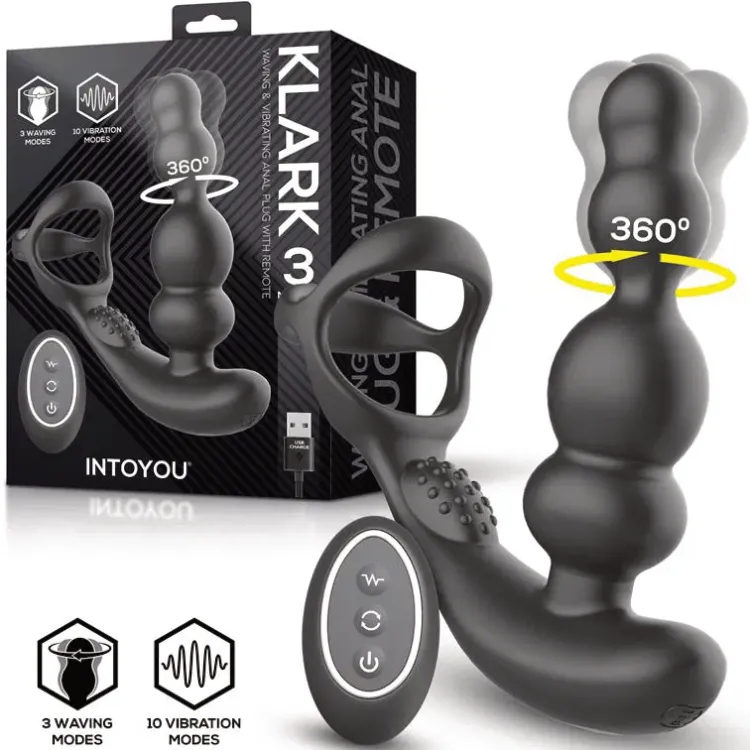 IY Klark – Waving & Vibrating Anal Plug mit Fernbedienung
