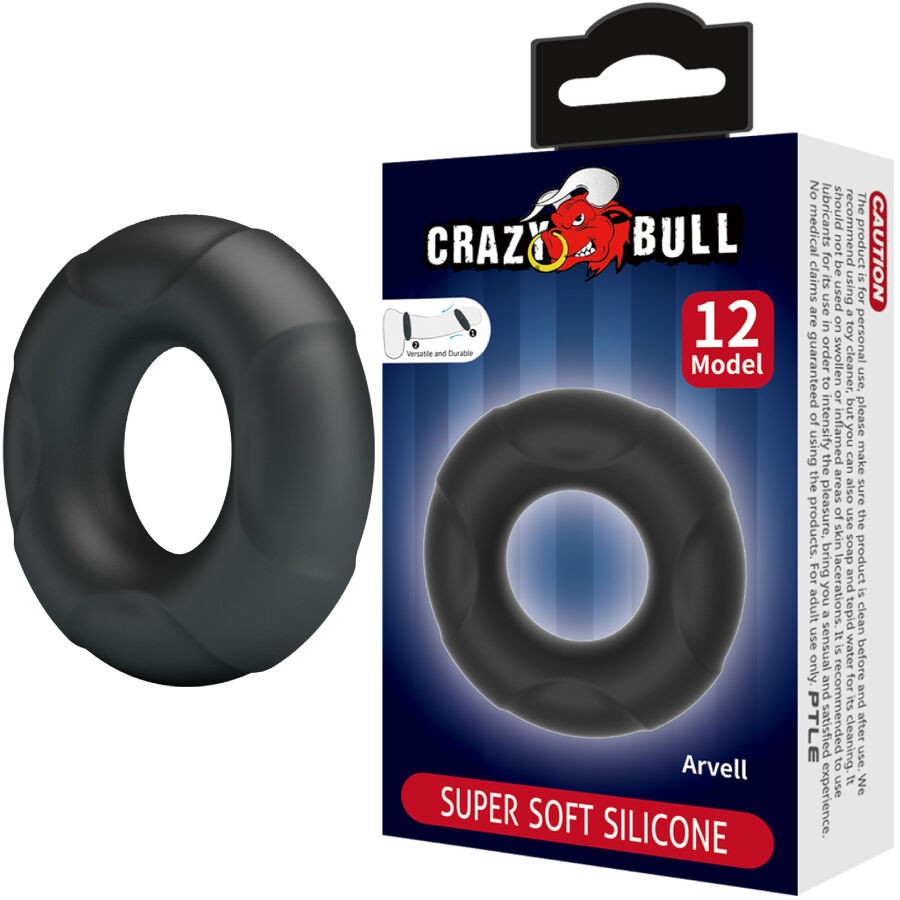 Crazy Bull Arvell Cock Ring Model 12 Schwarz ⌀ 2,8 cm
