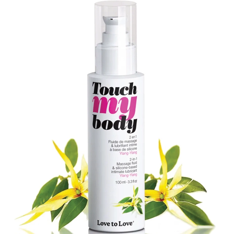 Touch My Body – 2-in-1 Massageöl & Intimgleitmittel (Silikonbasis) (Ylang Ylang)
