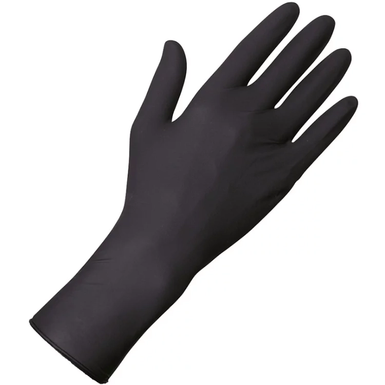 Unigloves SELECT BLACK 300 – Extra lange Latexhandschuhe (S)